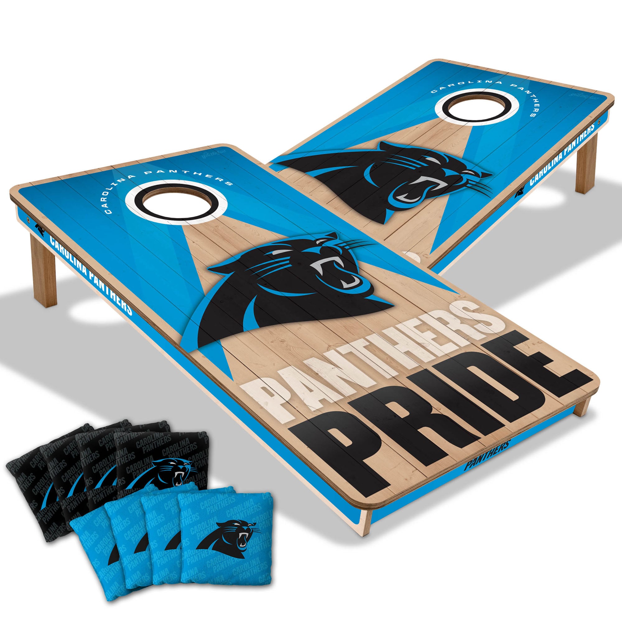 IDNA Carolina Panthers 2' x 4' Slogan Series Cornhole Game with Bags