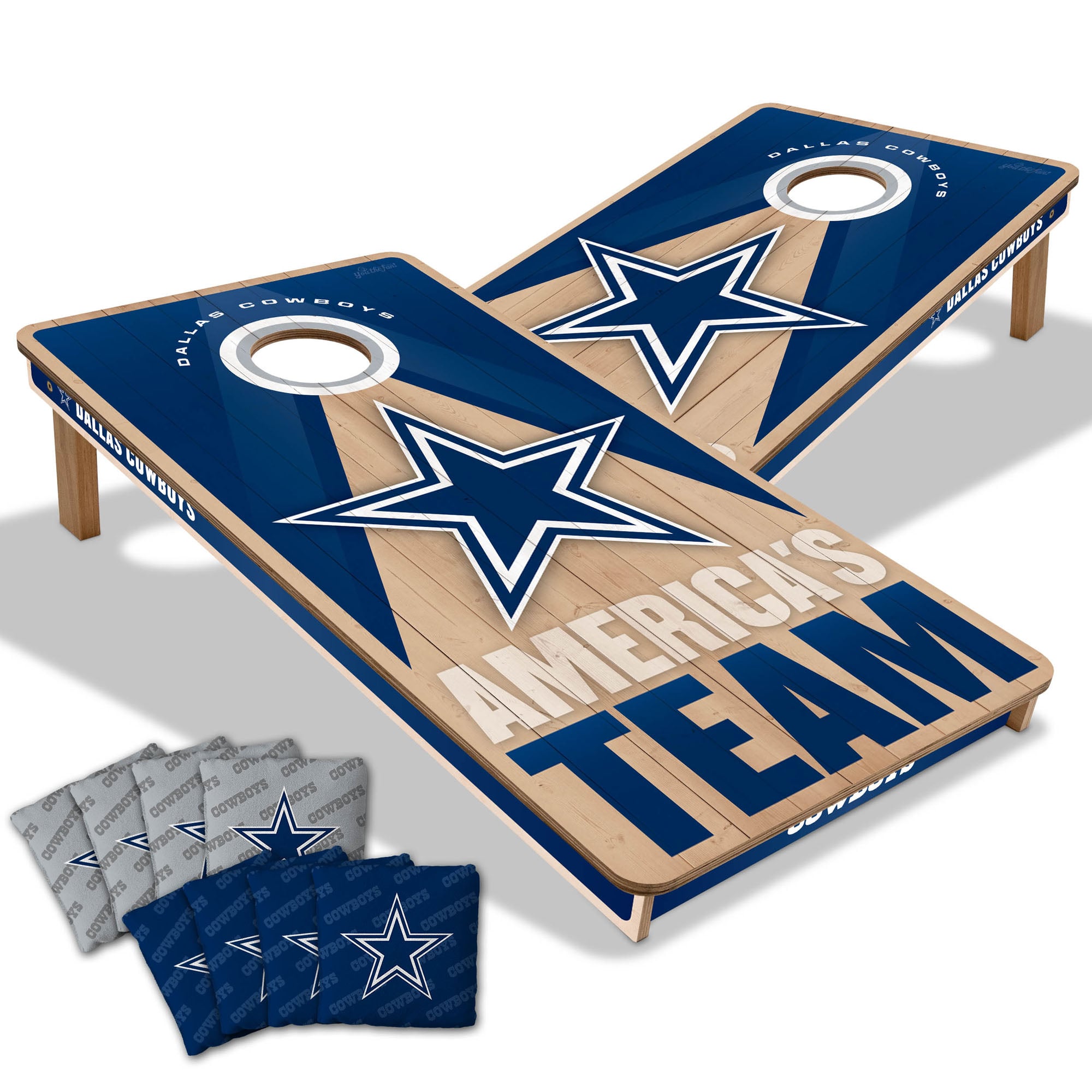 IDNA Dallas Cowboys 2' x 4' Slogan Series Cornhole Game with Bags