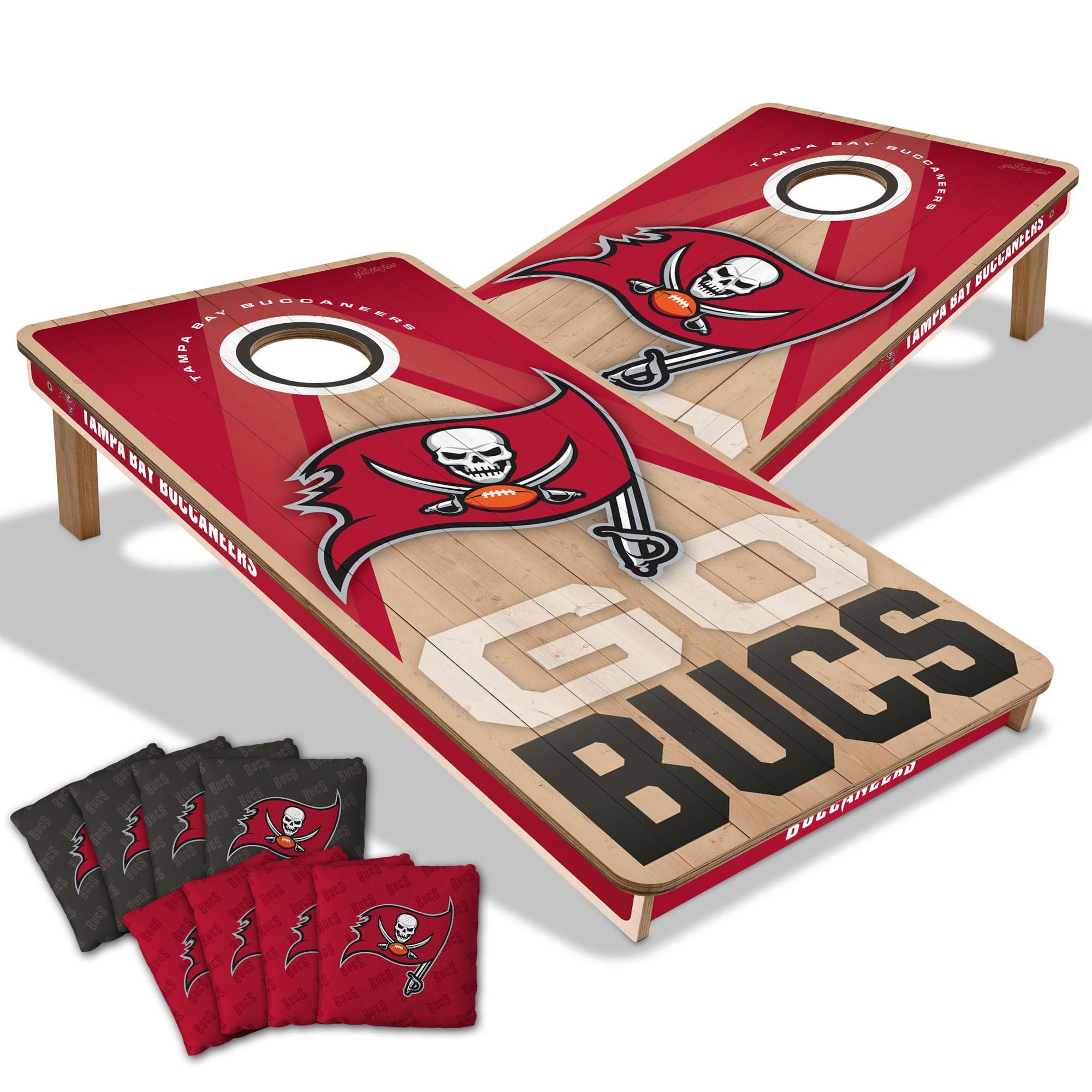 IDNA Tampa Bay Buccaneers 2' x 4' Slogan Series Cornhole Game with Bags