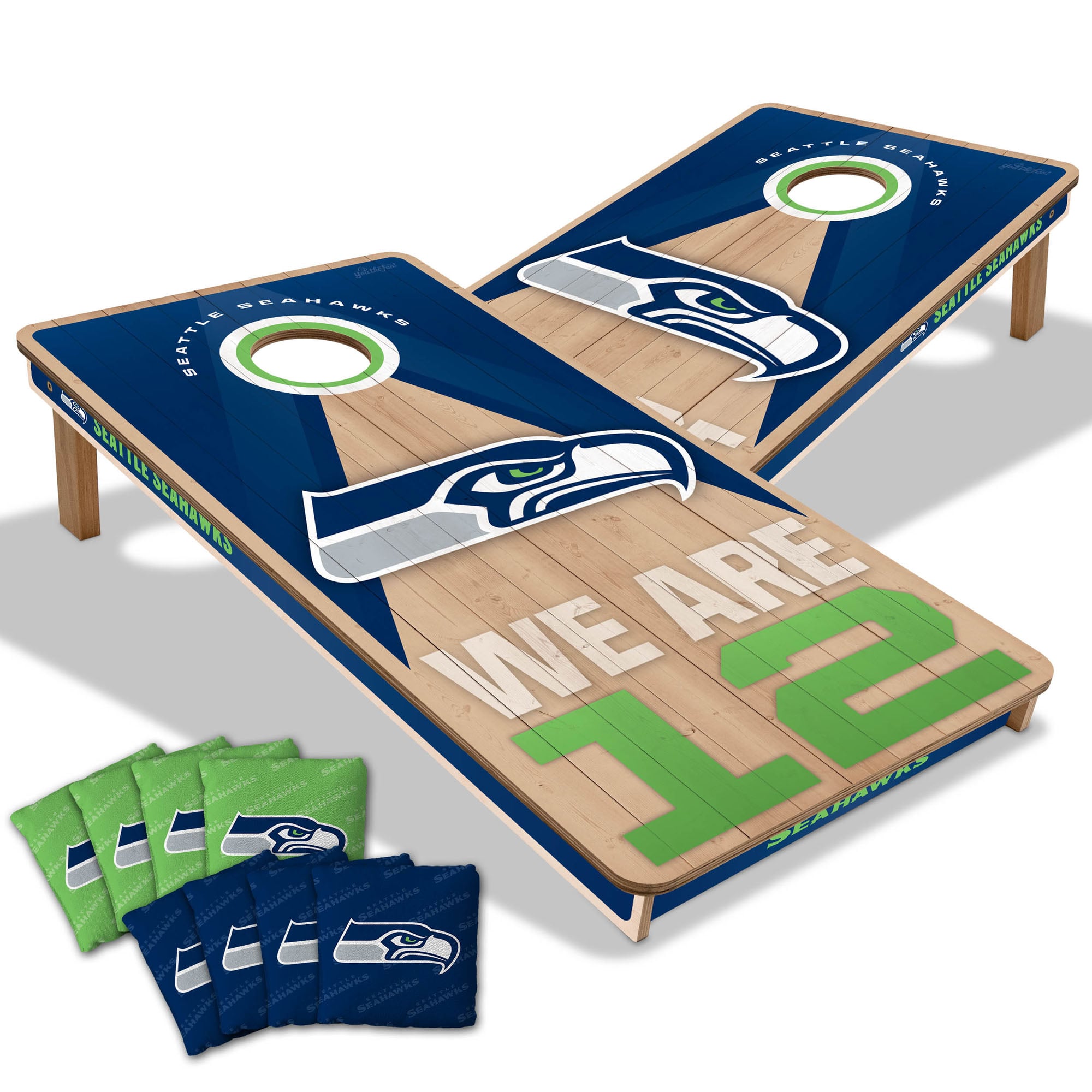 IDNA Seattle Seahawks 2' x 4' Slogan Series Cornhole Game with Bags