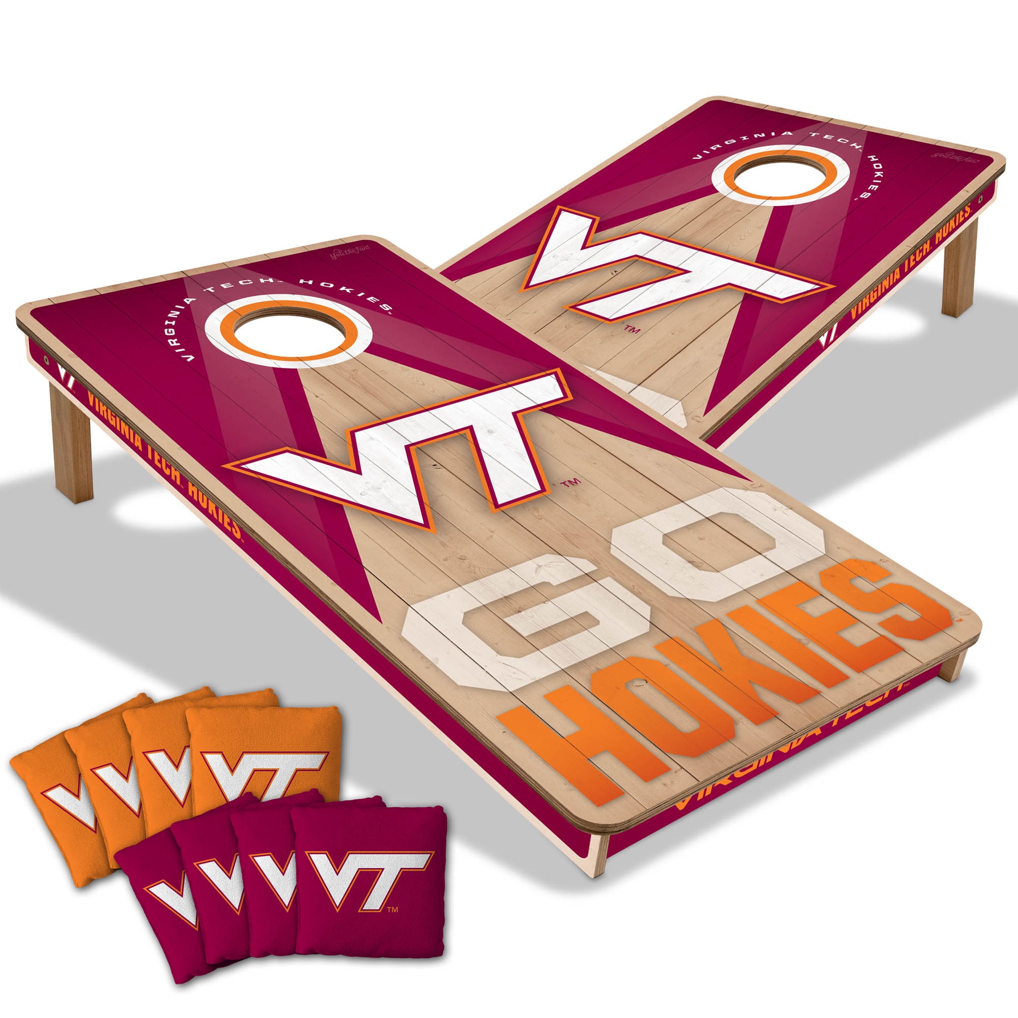 IDNA Virginia Tech Hokies 2' x 4' Slogan Series Cornhole Game with Bags