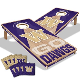 IDNA Washington Huskies 2' x 4' Slogan Series Cornhole Game with Bags