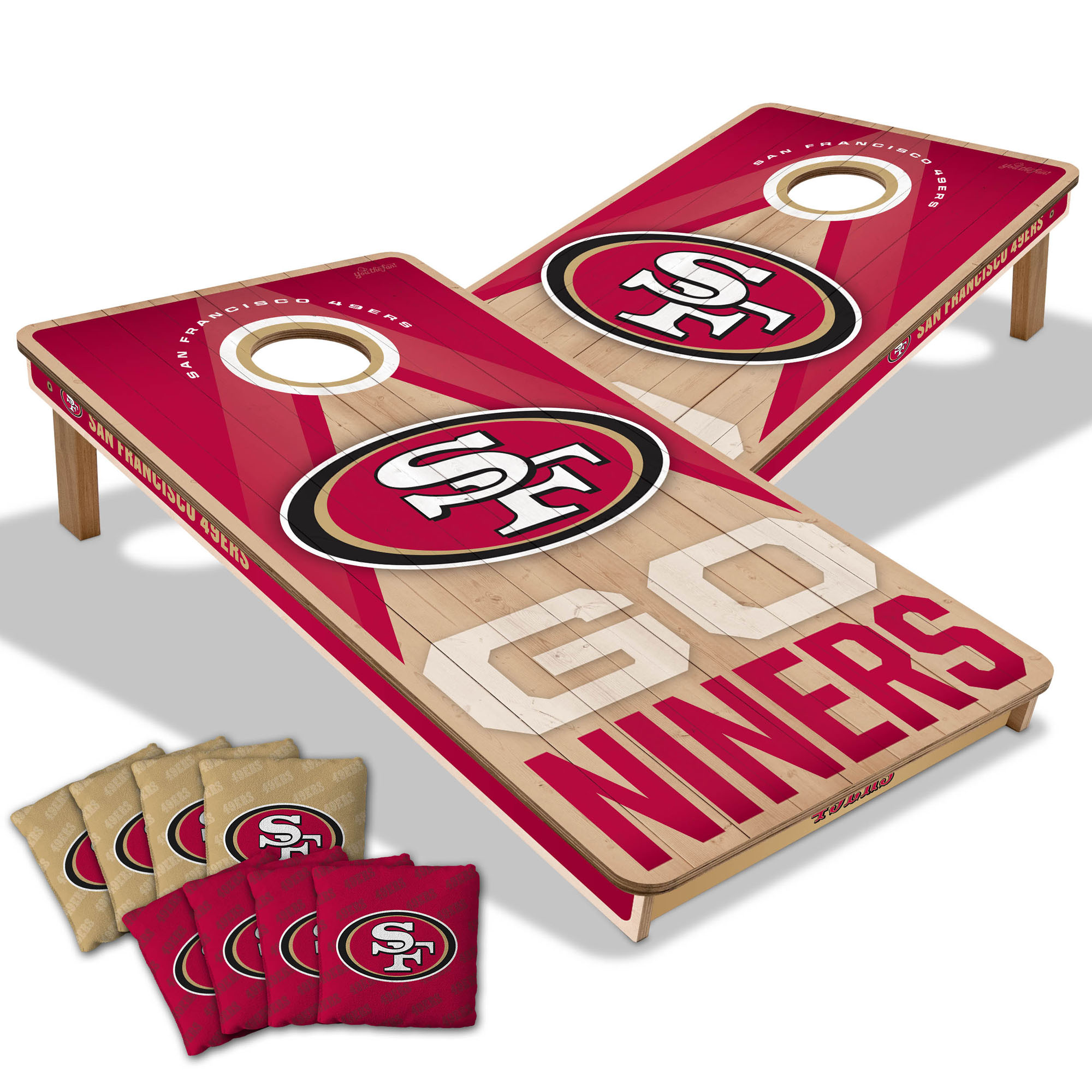 IDNA San Francisco 49ers 2' x 4' Slogan Series Cornhole Game with Bags