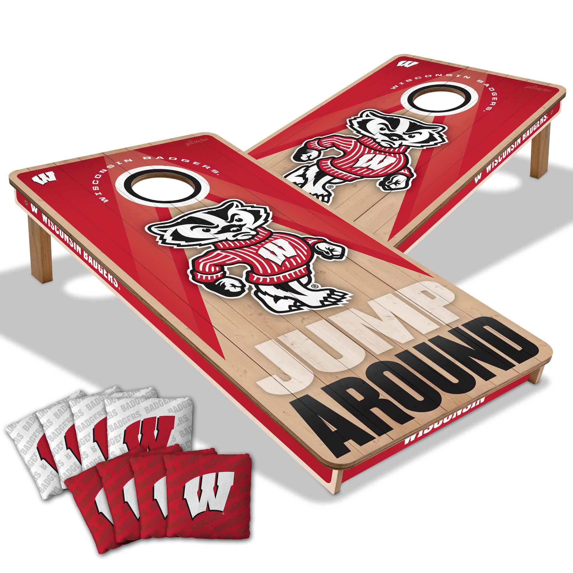 IDNA Wisconsin Badgers 2' x 4' Slogan Series Cornhole Game with Bags