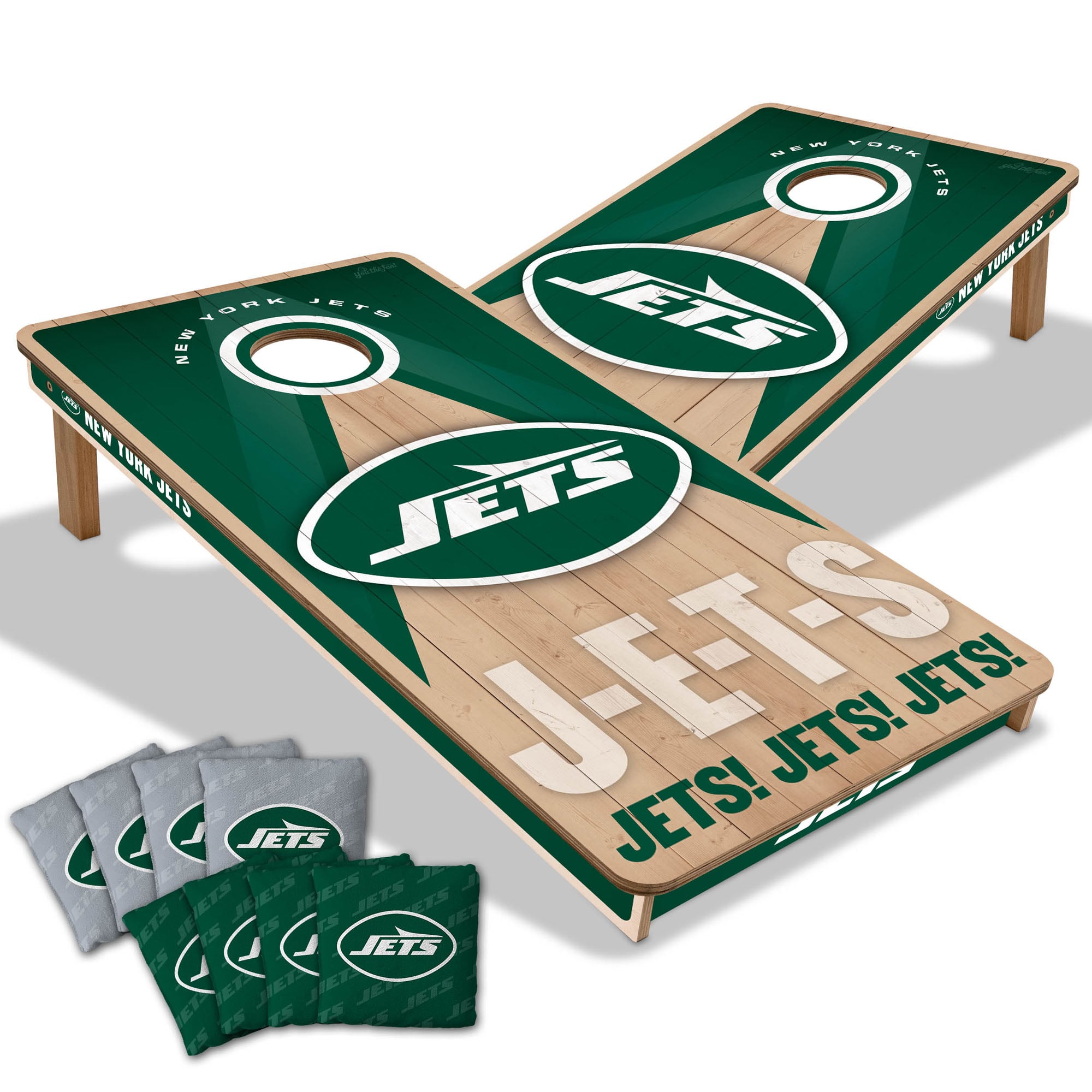 IDNA New York Jets 2' x 4' Slogan Series Cornhole Game with Bags