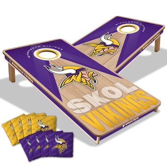 IDNA Minnesota Vikings 2' x 4' Slogan Series Cornhole Game with Bags