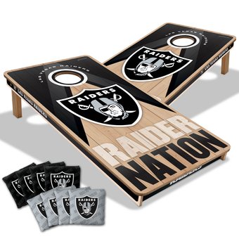 IDNA Las Vegas Raiders 2' x 4' Slogan Series Cornhole Game with Bags