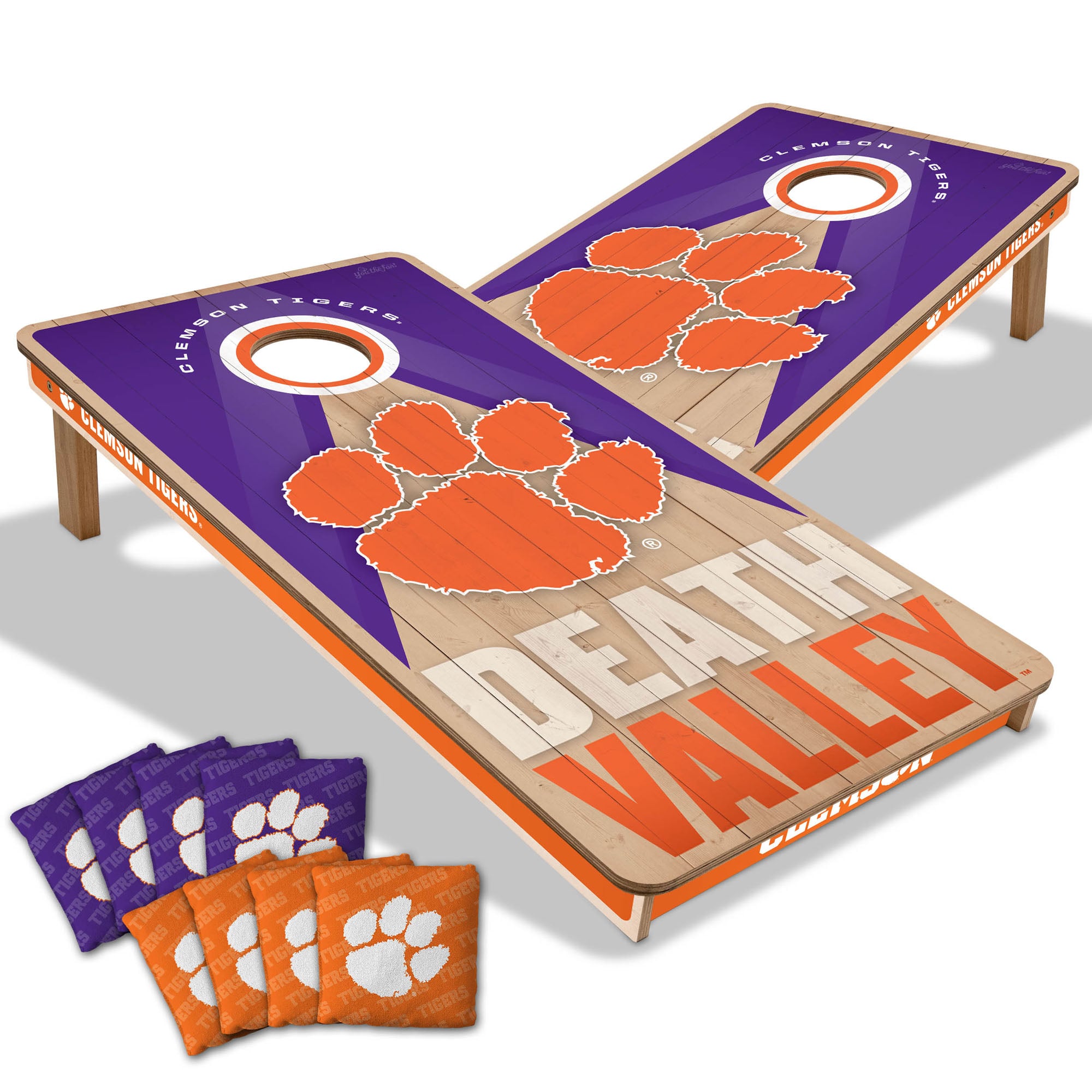 IDNA Clemson Tigers 2' x 4' Slogan Series Cornhole Game with Bags