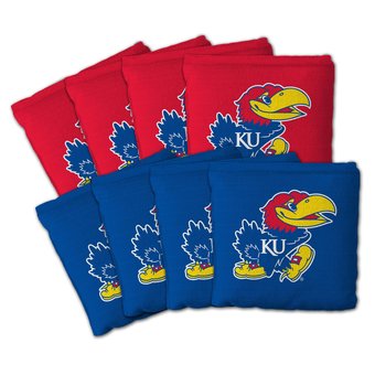 IDNA Kansas Jayhawks Eight-Piece Cornhole Bag Set