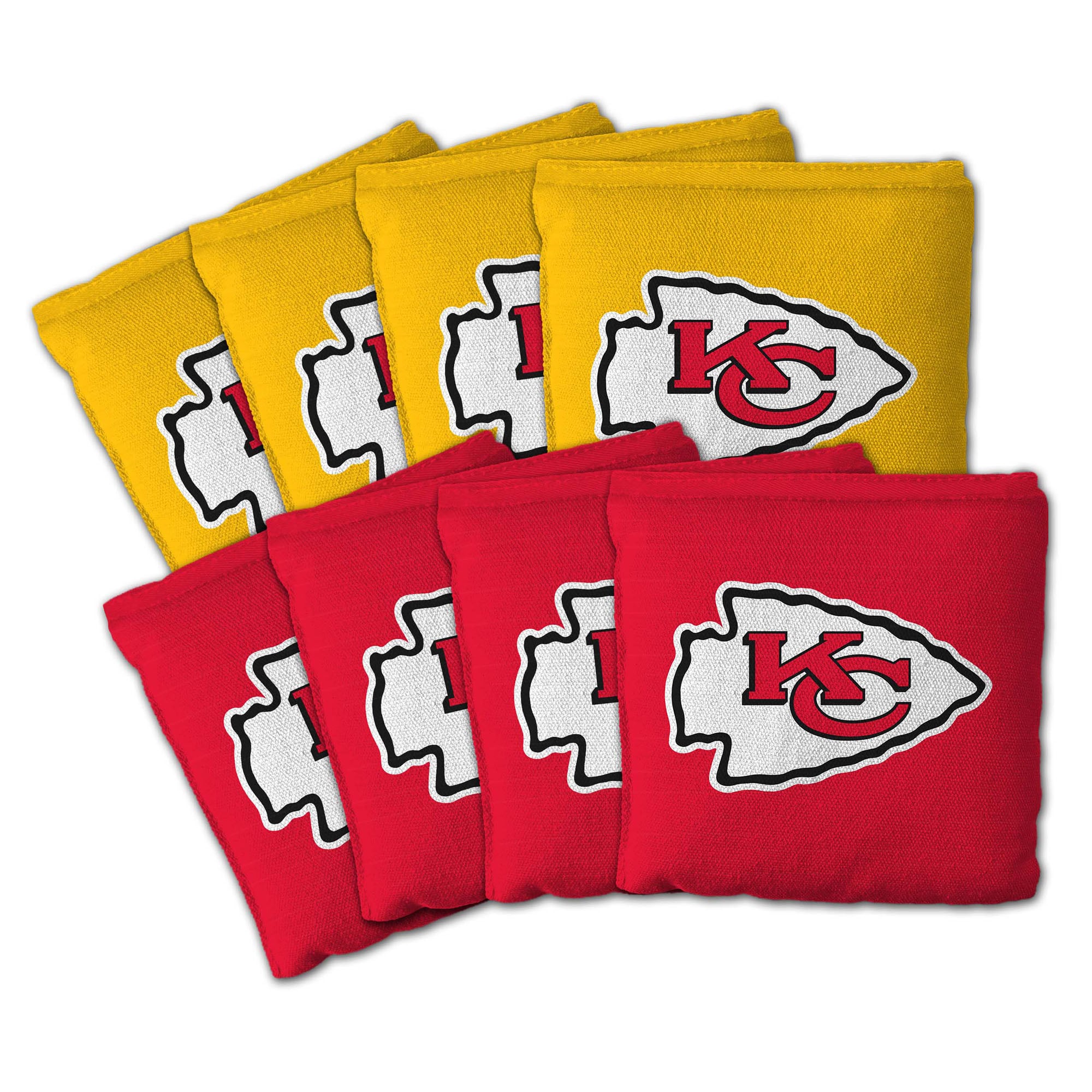 IDNA Kansas City Chiefs Eight-Piece Cornhole Bag Set