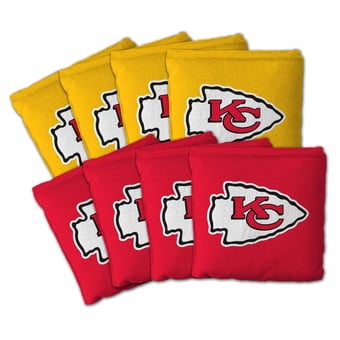 Fanpoint Kansas City Chiefs Eight-Piece Cornhole Bag Set