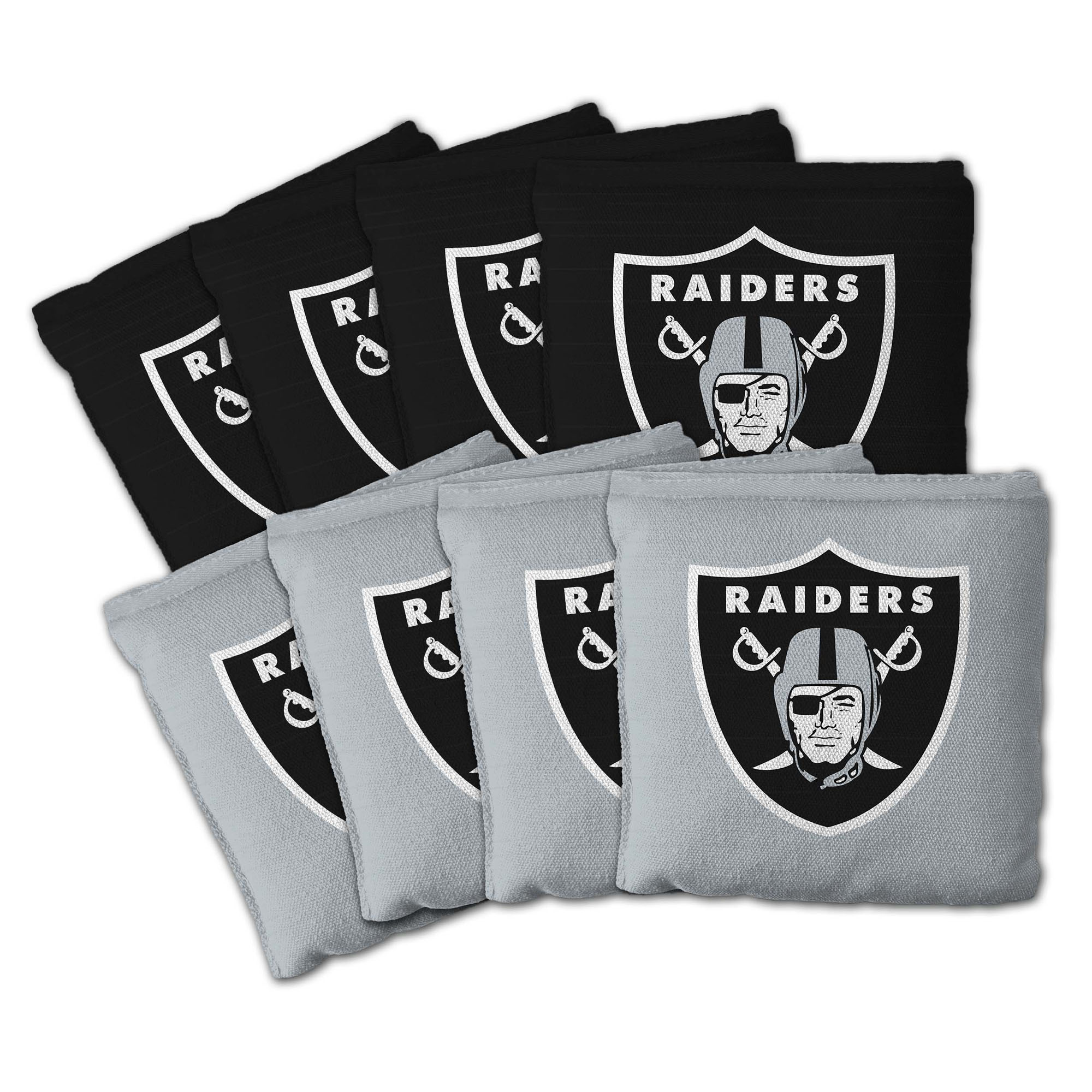 IDNA Las Vegas Raiders Eight-Piece Cornhole Bag Set
