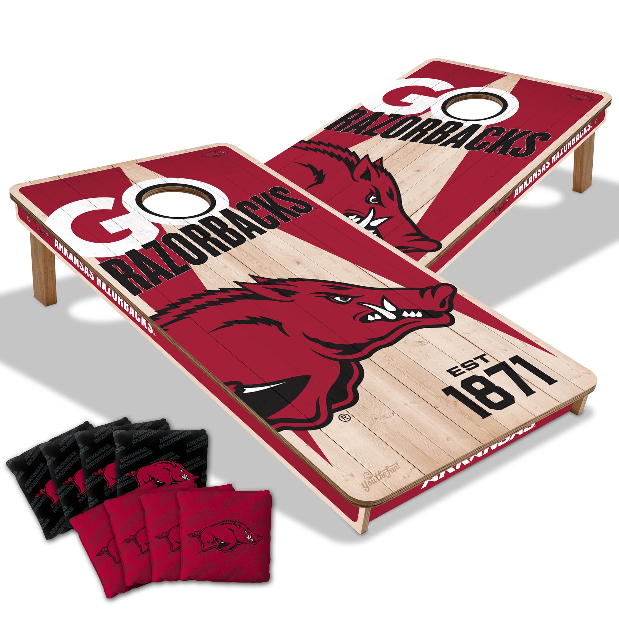 IDNA Arkansas Razorbacks 2' x 4' Cornhole Game with Bags