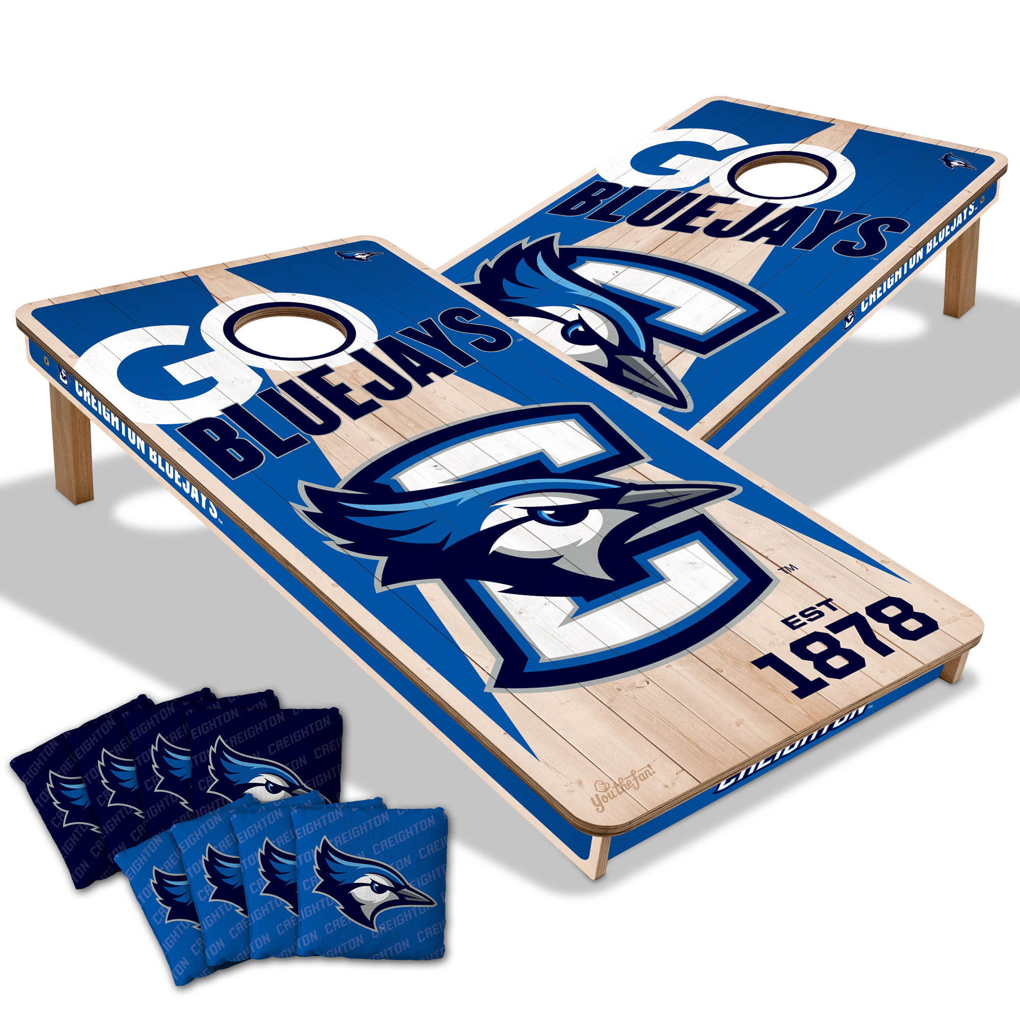 IDNA Creighton Bluejays 2' x 4' Cornhole Game with Bags