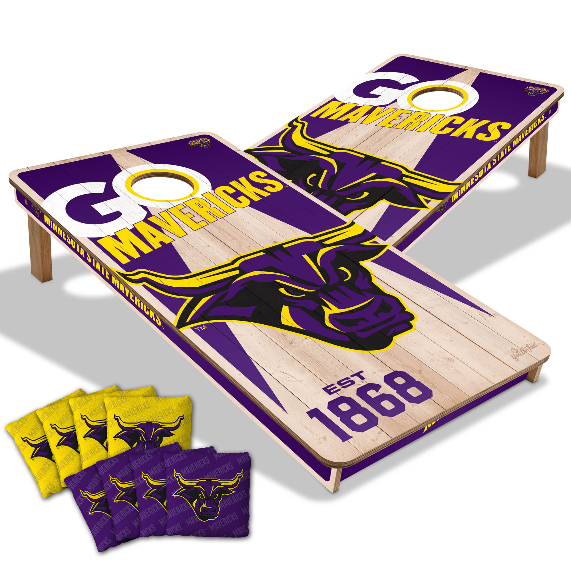 IDNA Minnesota State Mavericks 2' x 4' Cornhole Game with Bags