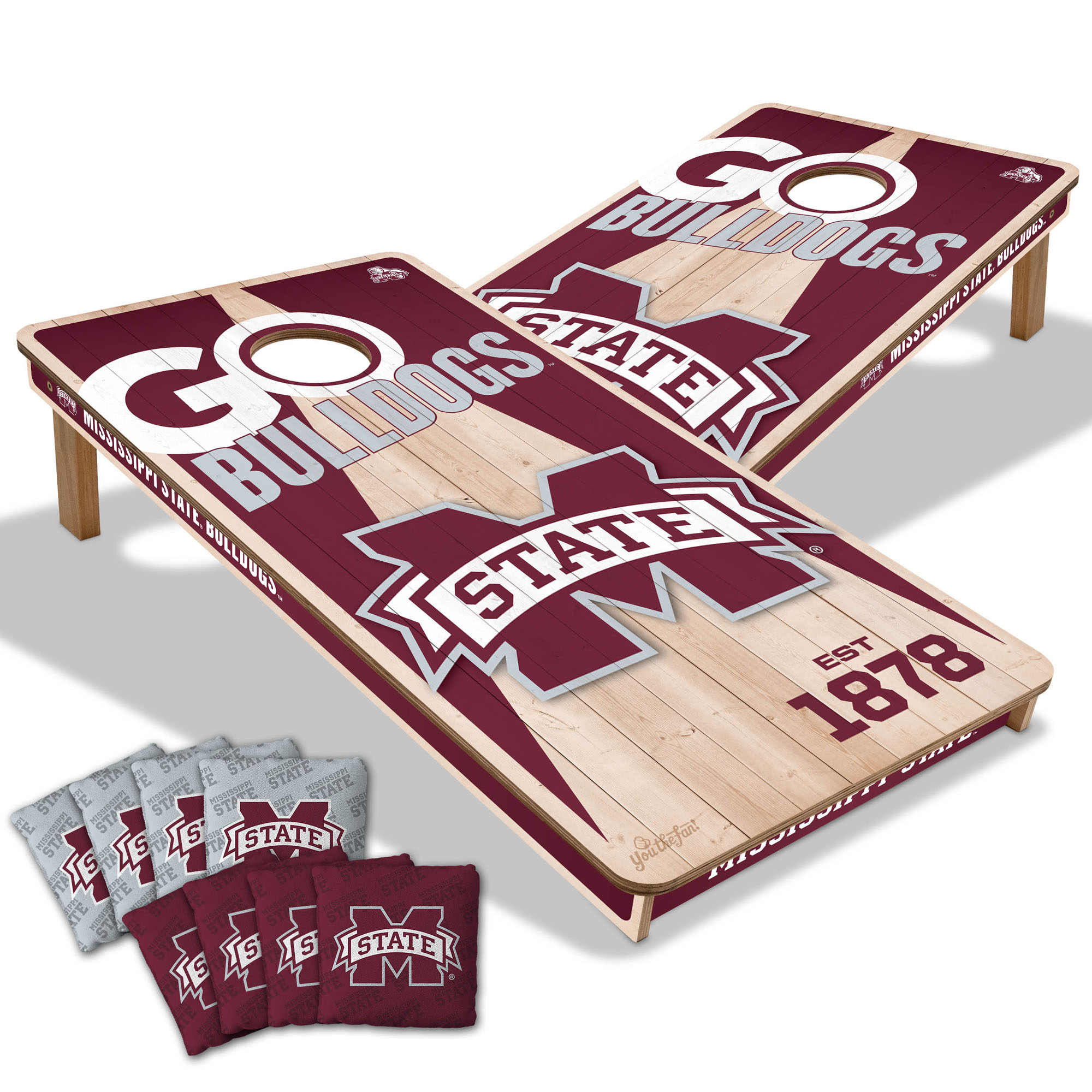 IDNA Mississippi State Bulldogs 2' x 4' Cornhole Game with Bags