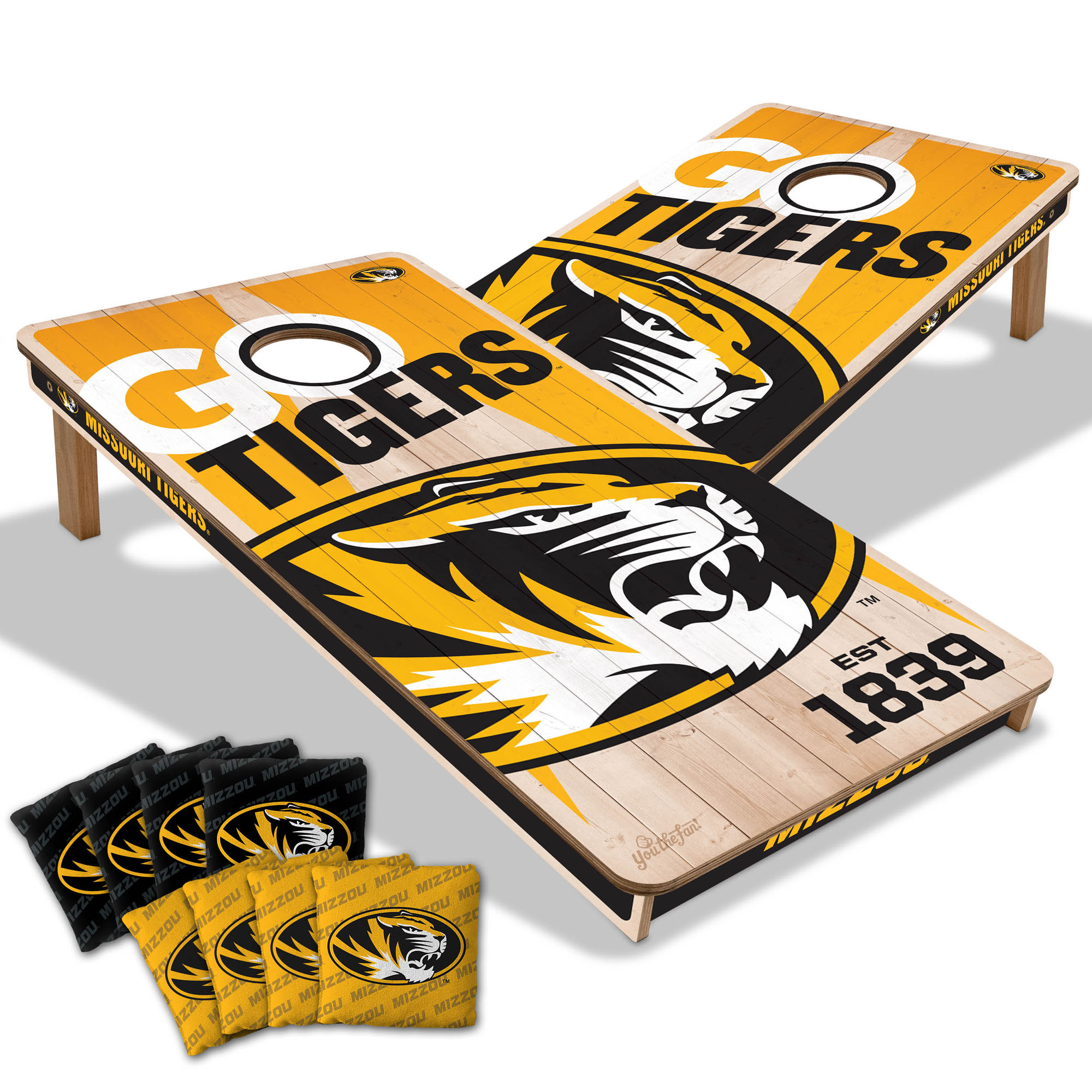 IDNA Missouri Tigers 2' x 4' Cornhole Game with Bags