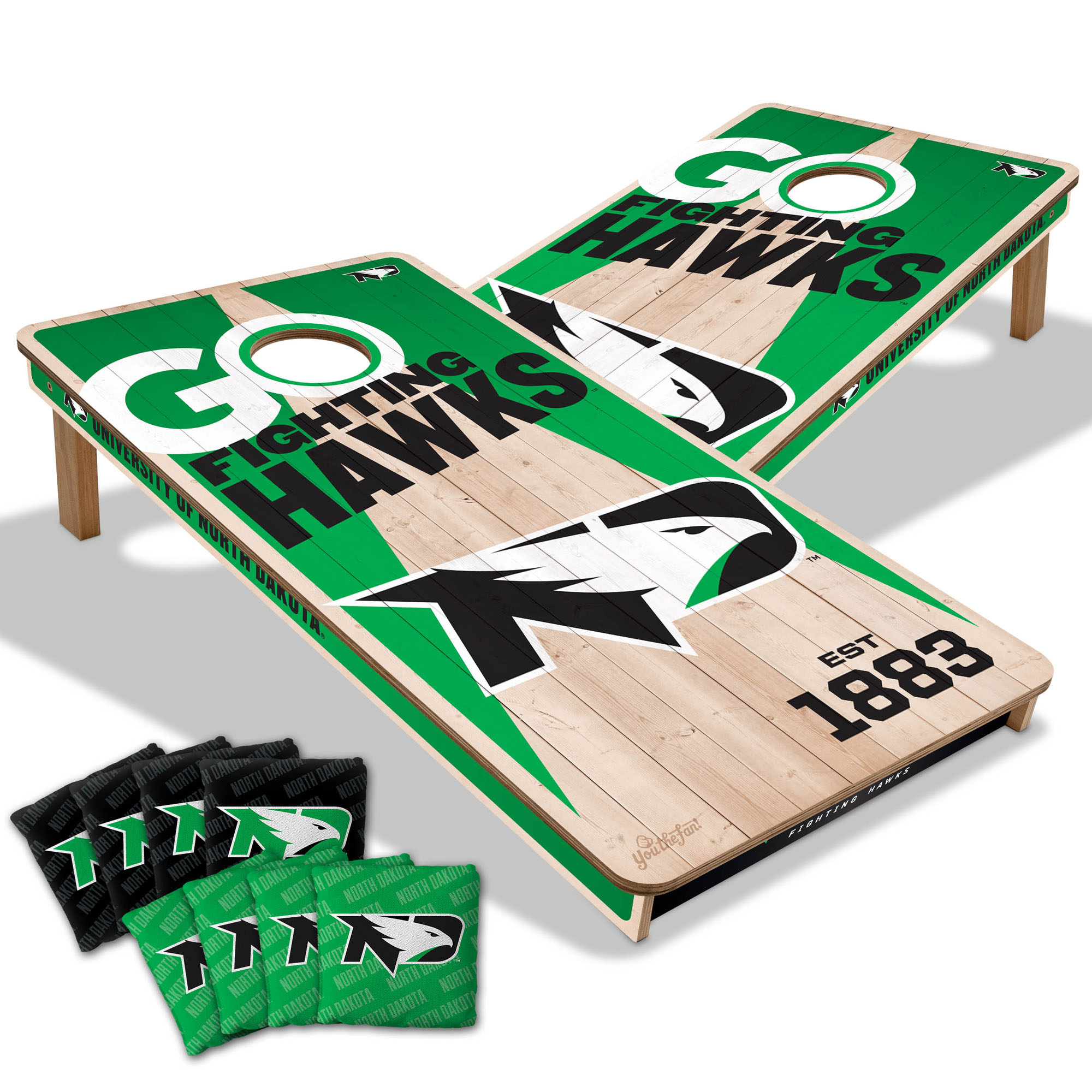 IDNA North Dakota 2' x 4' Cornhole Game with Bags
