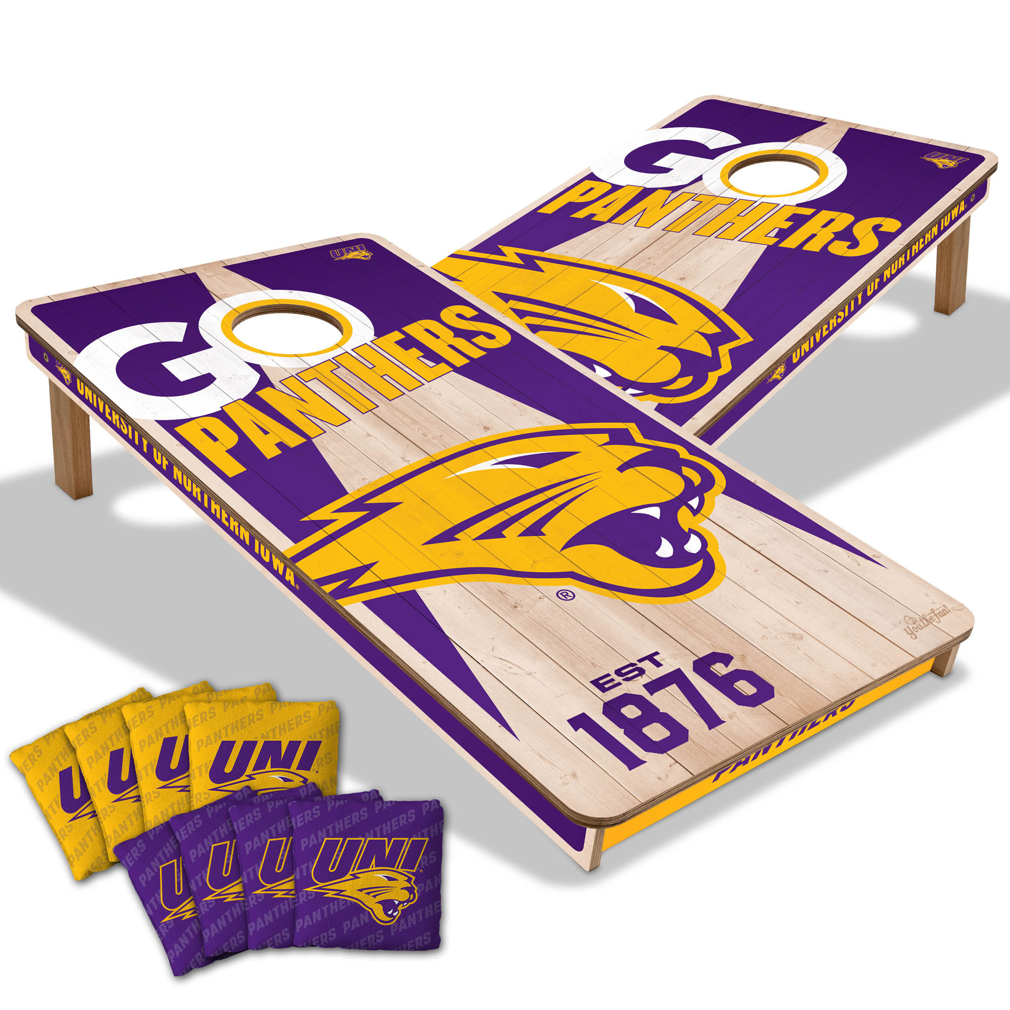 IDNA Northern Iowa Panthers 2' x 4' Cornhole Game with Bags