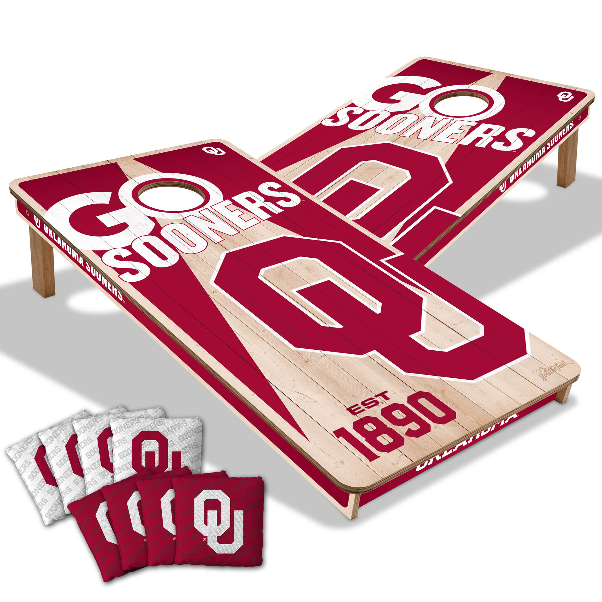 IDNA Oklahoma Sooners 2' x 4' Cornhole Game with Bags