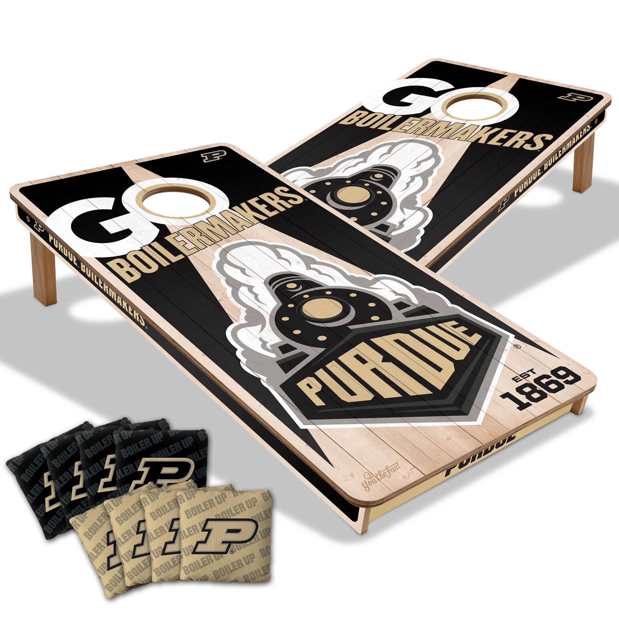 IDNA Purdue Boilermakers 2' x 4' Cornhole Game with Bags
