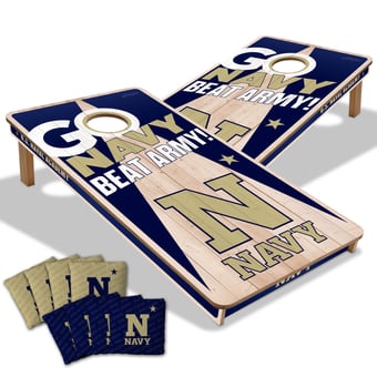 IDNA Navy Midshipmen 2' x 4' Cornhole Game with Bags