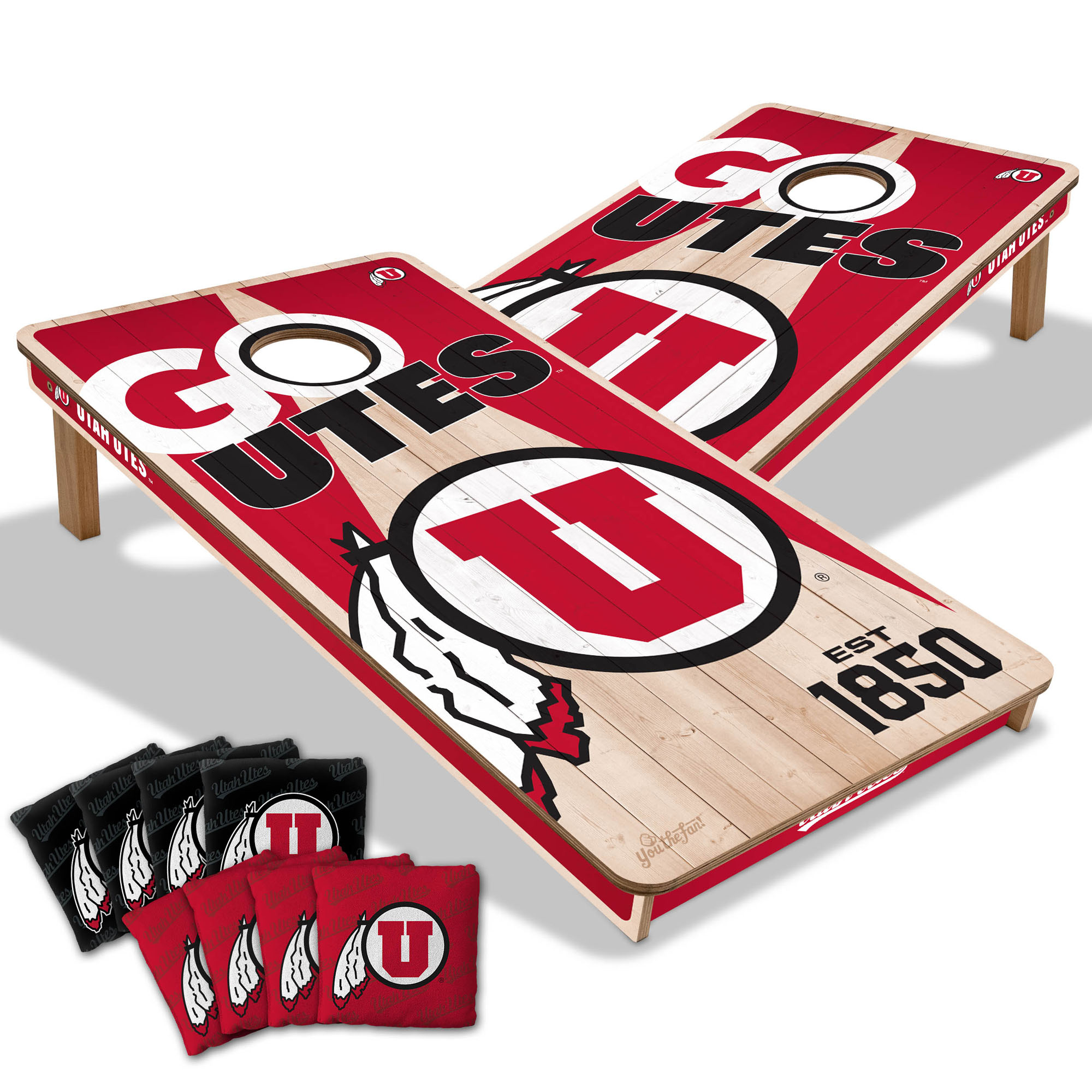 IDNA Utah Utes 2' x 4' Cornhole Game with Bags