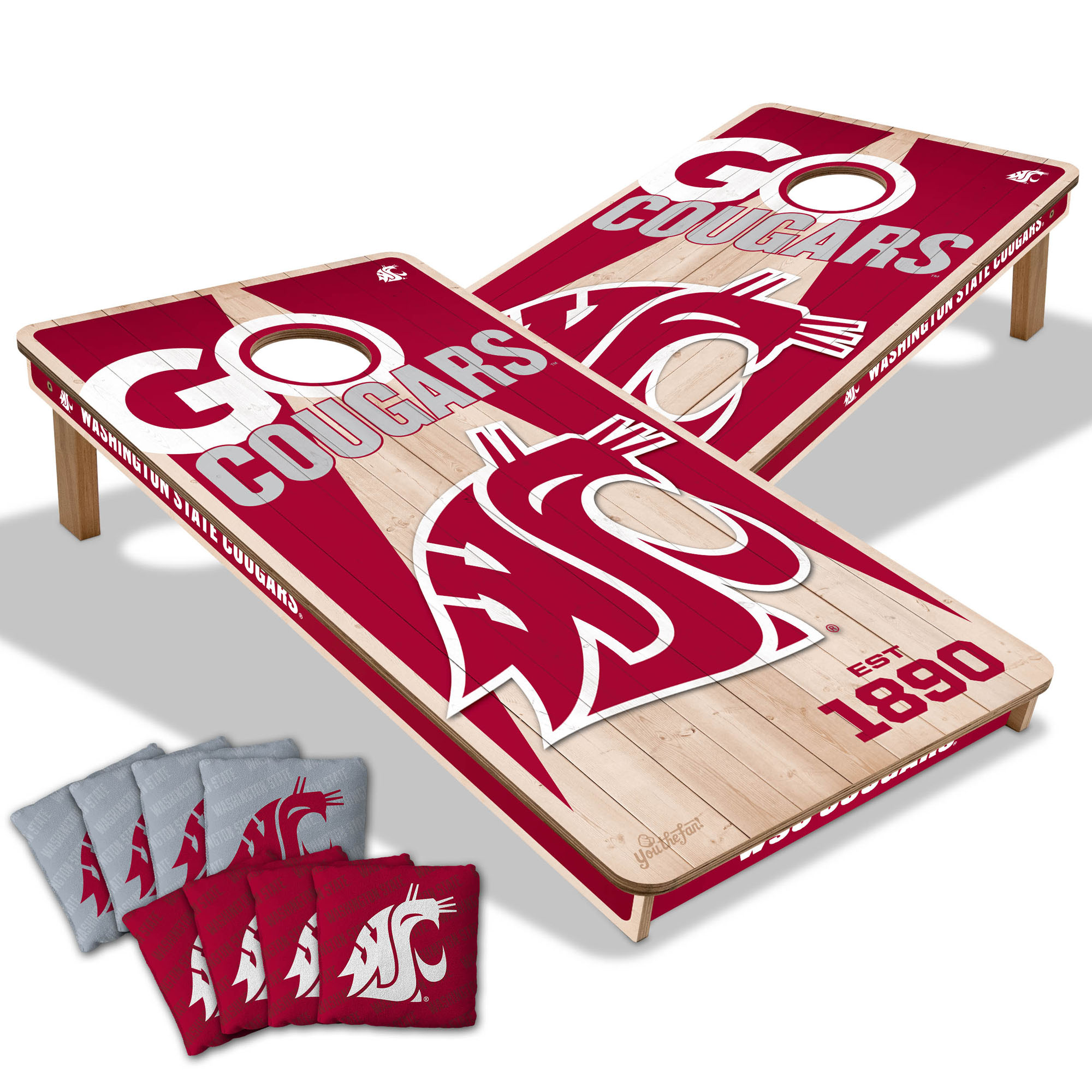 IDNA Washington State Cougars 2' x 4' Cornhole Game with Bags