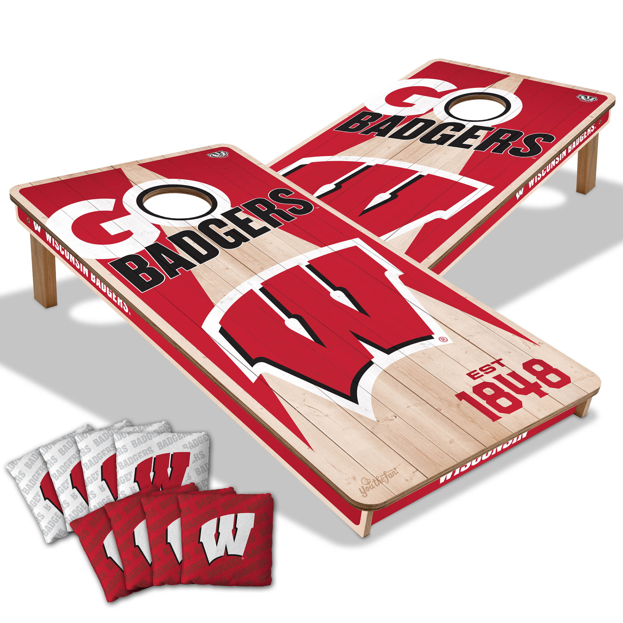 IDNA Wisconsin Badgers 2' x 4' Cornhole Game with Bags