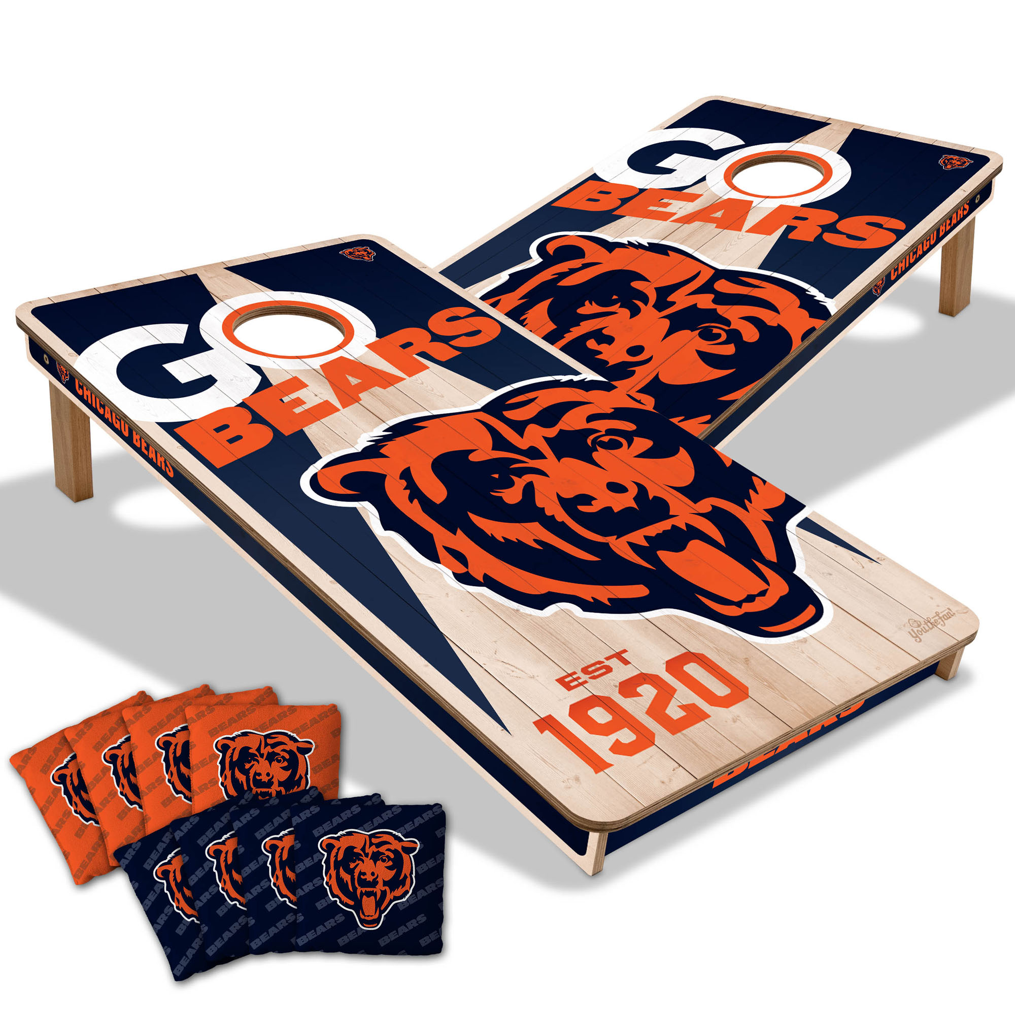 IDNA Chicago Bears 2' x 4' Cornhole Game with Bags