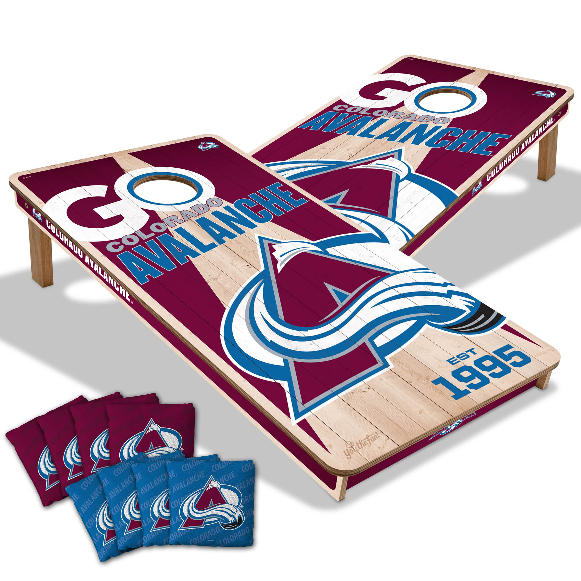 YouTheFan Colorado Avalanche 2' x 4' Cornhole Game with Bags
