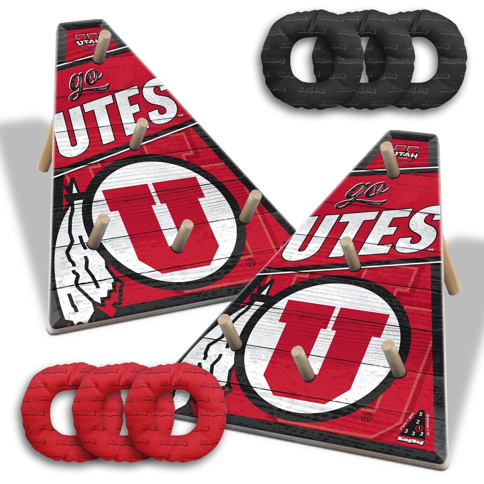 Fanpoint Utah Utes 20" x 23" Ring Bag Game