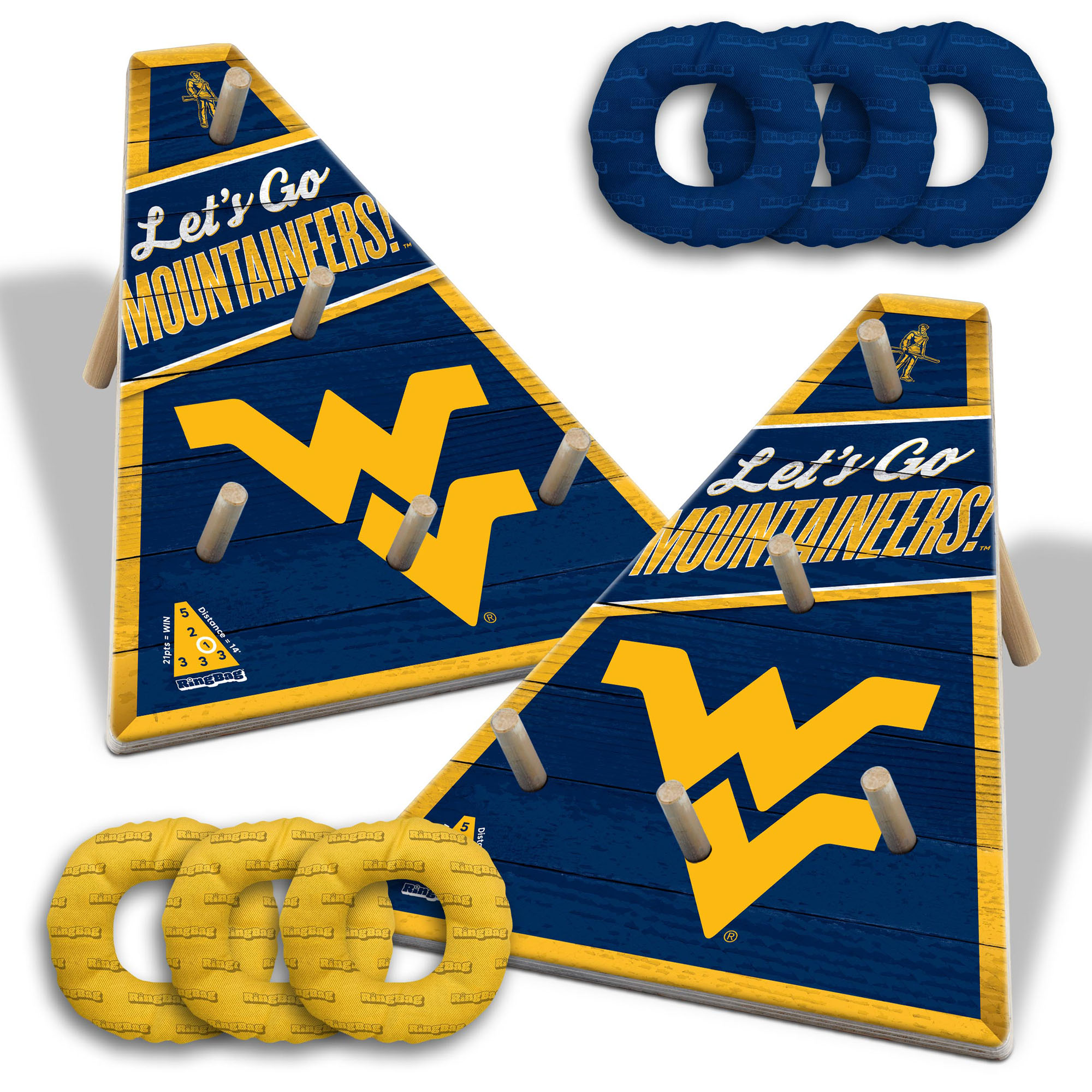 Fanpoint West Virginia Mountaineers 20" x 23" Ring Bag Game
