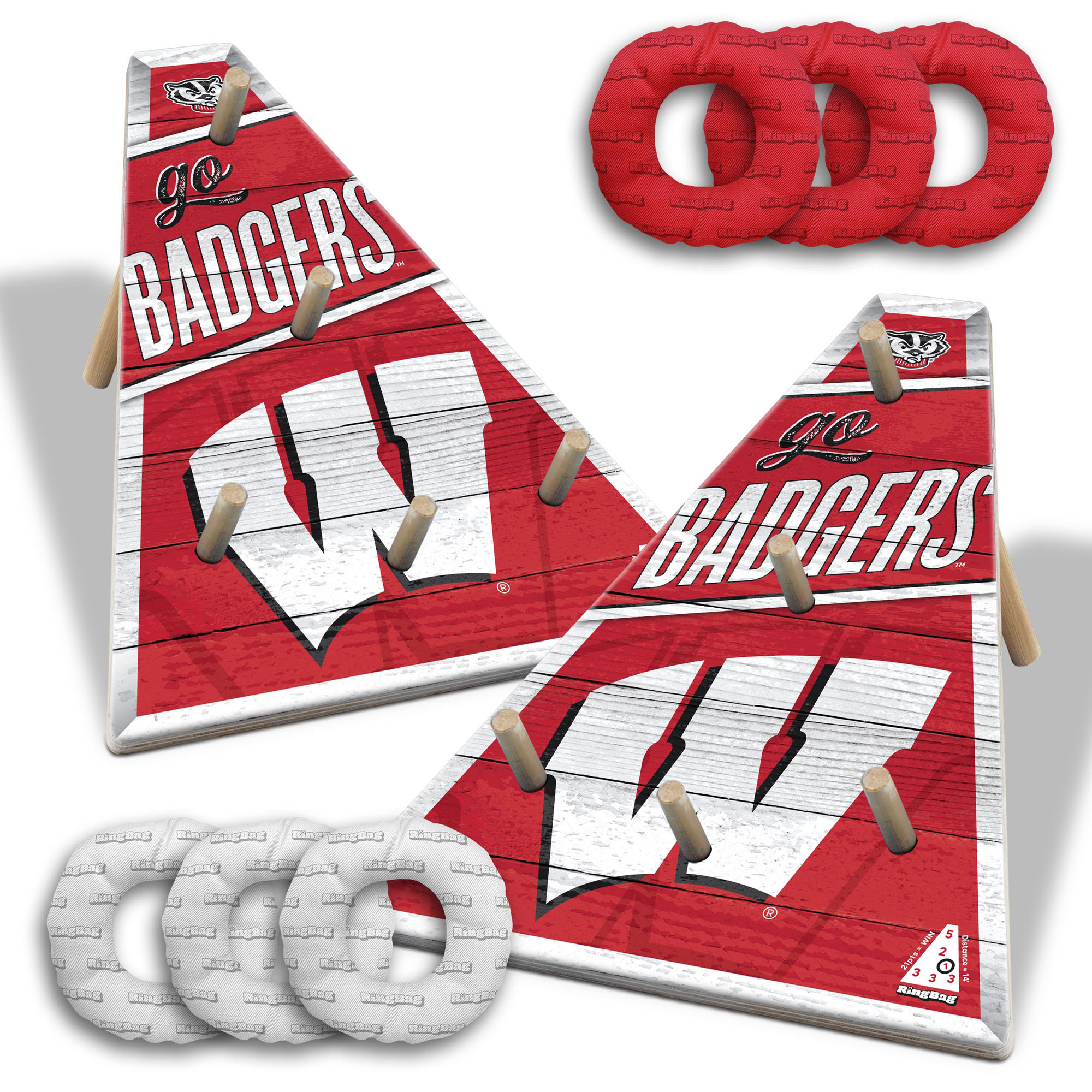 Fanpoint Wisconsin Badgers 20" x 23" Ring Bag Game
