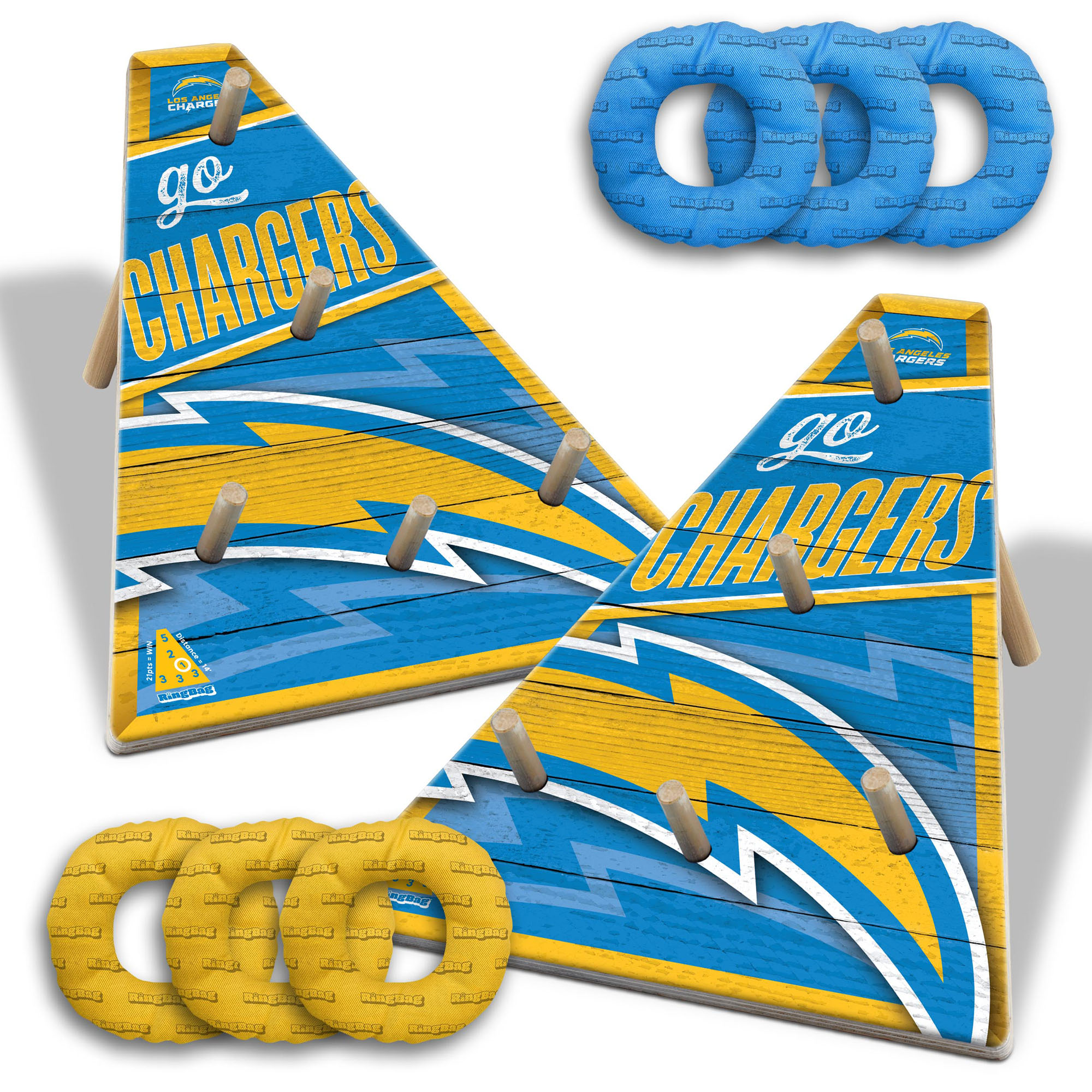 Fanpoint Los Angeles Chargers 20" x 23" Ring Bag Game