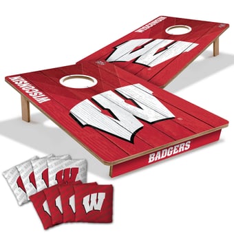 Fanpoint Wisconsin Badgers 2' x 3' Cornhole Game with Bags
