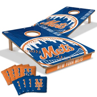 Fanpoint New York Mets 2' x 3' Cornhole Game with Bags