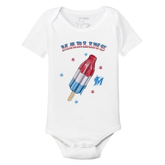 Infant Tiny Turnip White Miami Marlins Rocket Pop Bodysuit