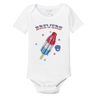 Infant Tiny Turnip White Milwaukee Brewers Rocket Pop Bodysuit