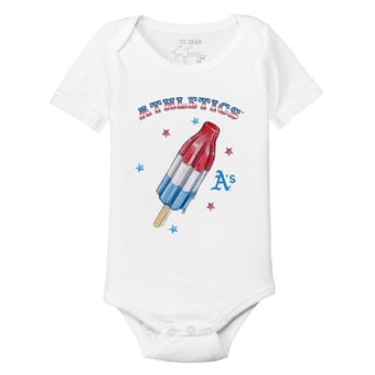 Infant Tiny Turnip White Athletics Rocket Pop Bodysuit