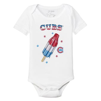 Infant Tiny Turnip White Chicago Cubs Rocket Pop Bodysuit