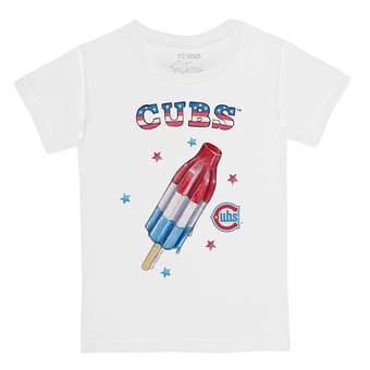 Infant Tiny Turnip White Chicago Cubs Rocket Pop T-Shirt