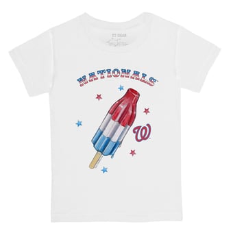 Toddler Tiny Turnip White Washington Nationals Rocket Pop T-Shirt