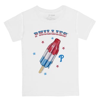 Toddler Tiny Turnip White Philadelphia Phillies Rocket Pop T-Shirt