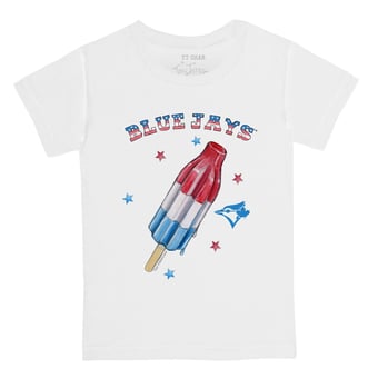 Toddler Tiny Turnip White Toronto Blue Jays Rocket Pop T-Shirt