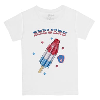 Youth Tiny Turnip White Milwaukee Brewers Rocket Pop T-Shirt