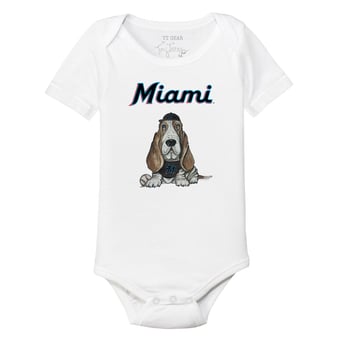 Infant Tiny Turnip White Miami Marlins Puddy Bodysuit