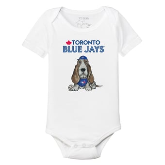 Infant Tiny Turnip White Toronto Blue Jays Puddy Bodysuit