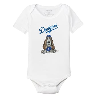 Infant Tiny Turnip White Los Angeles Dodgers Puddy Bodysuit