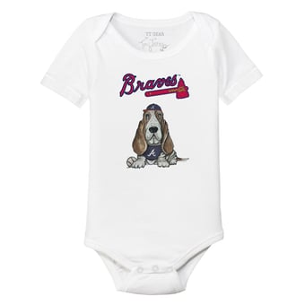 Infant Tiny Turnip White Atlanta Braves Puddy Bodysuit